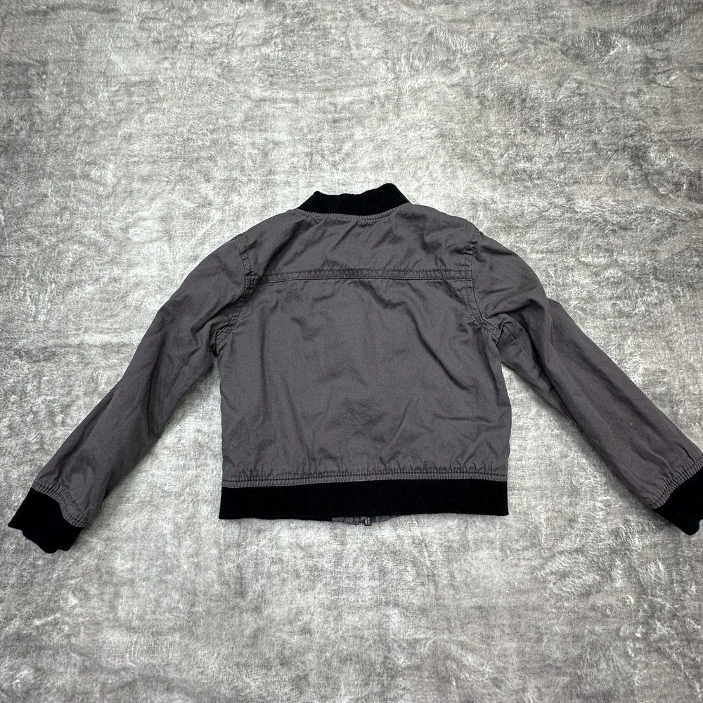 Hudson Jacket Boys 4T Gray Bomber Let's Rock Guitar Patch Lightning Youth